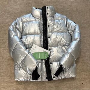 Noize Black and Silver Puffer Jacket